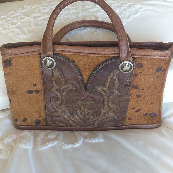 Vintage Recycle Cowboy Boot Purse- Hair on hide🐎 - Picture 15 of 15